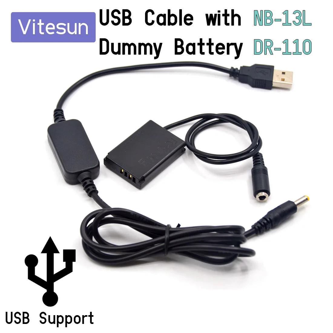 Vitesun USB ̺ ͸  + NB-13L NB13L  ͸ DR-110, ĳ G7X Mark II G1X G7X MII G5X G9X SX720 ī޶